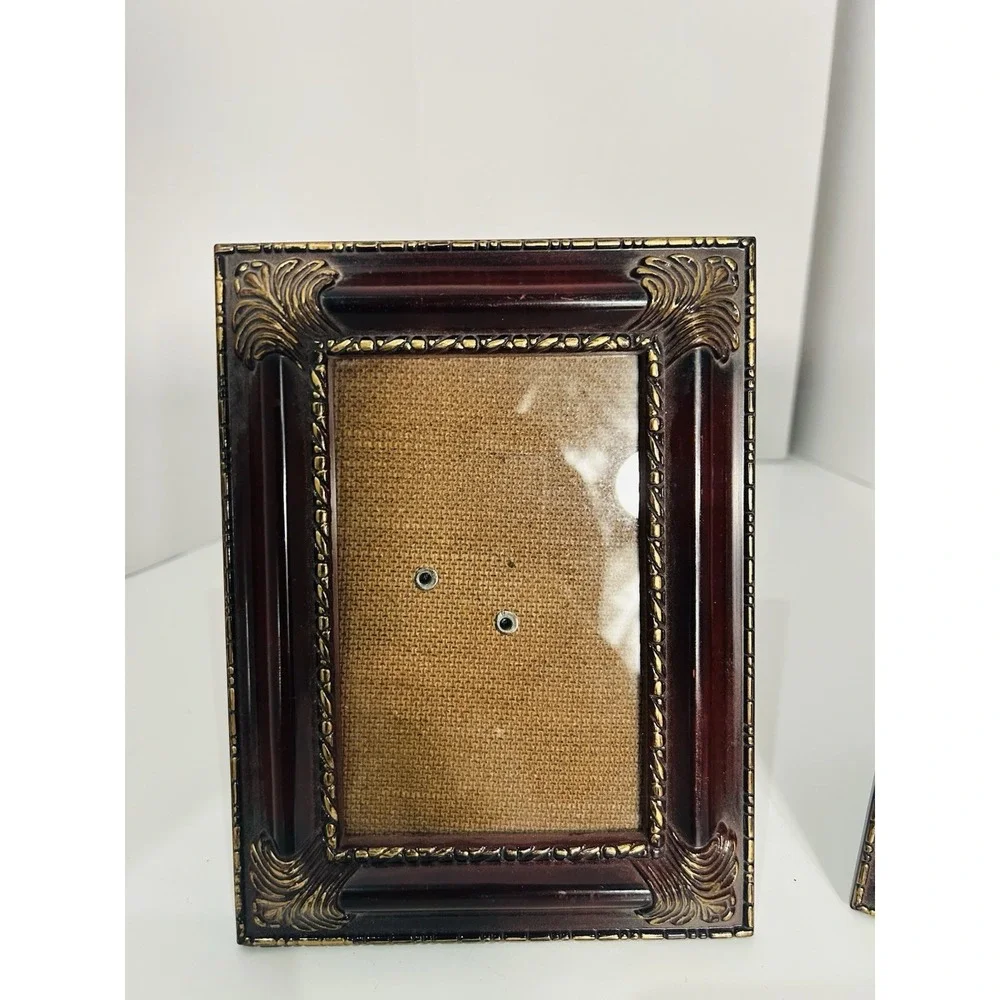 Victorian‎ Style Red Gold Scrolls ornate Standing Photo Frame  6.5x4.5